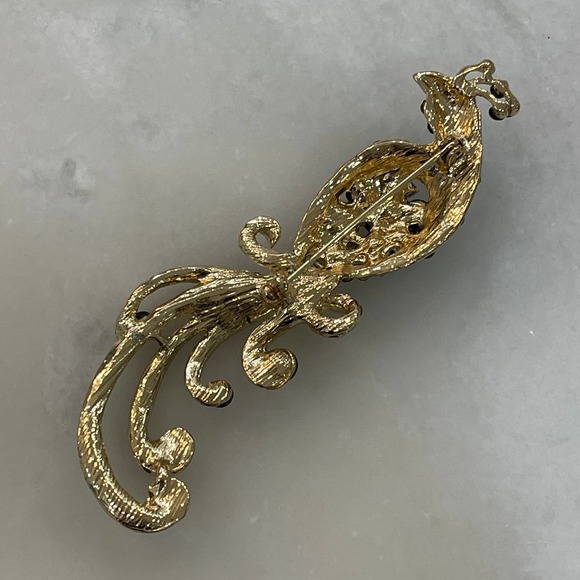 Peacock Pin Brooch Vintage - Picture 2 of 3